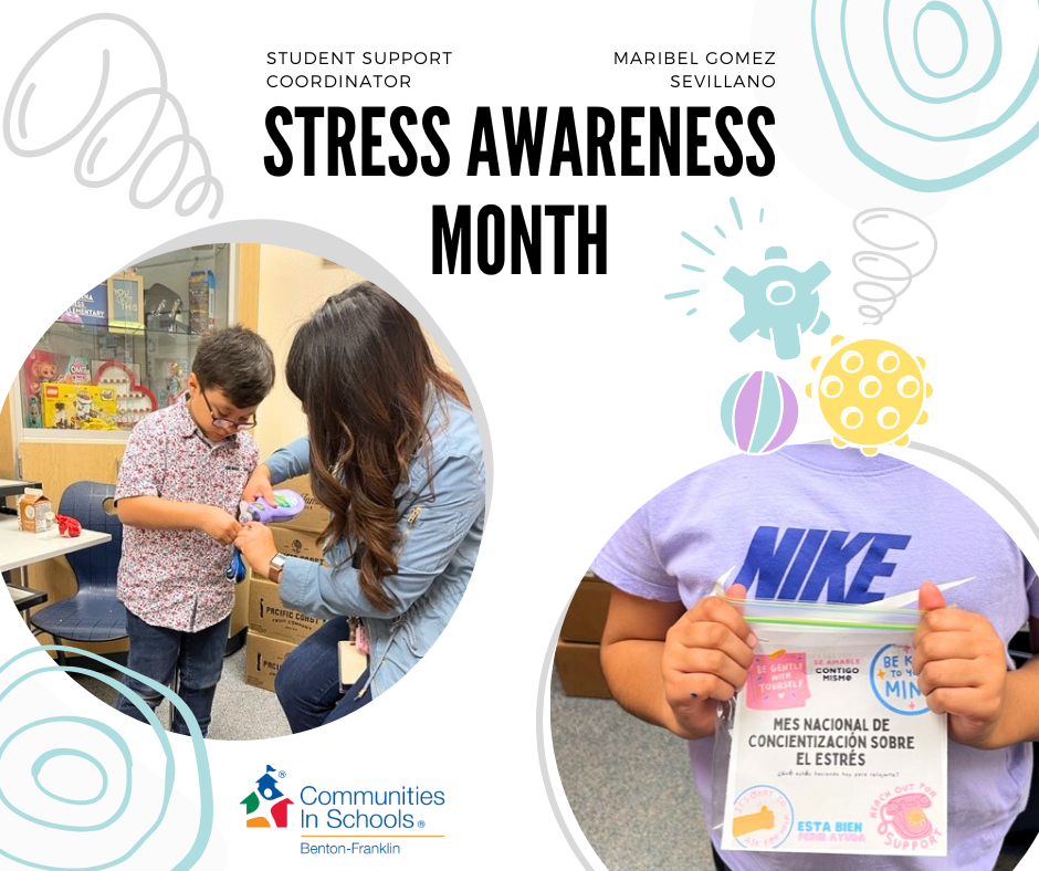 In recognition of Stress Awareness Month ✨AND with state testing coming up, Rowena Chess Student Support Coordinator, Maribel, has been helping students build important stress management and coping skills strategies.🤗 She created a positive affirmations board at the main entrance of the building and engaged students in making their own stress balls during lunch and recess groups. The hands-on activity provided the perfect opportunity for students to share and explore additional ways they can manage stress. We love to see our scholars embrace the tools that provide the confidence to persevere through challenges.
