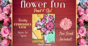 Flower Fun Paint N Sip at the Underground Taphouse