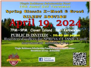 Virgie Robinson Scholarship Fund 10th Annual Golf Tournament Spring Classic Xmeet Greet Silent Auction April 19 7-00pm